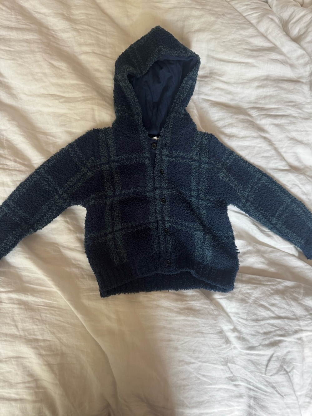 Splendid super soft Cozy Navy Hooded Sherpa Cardigan for Kids